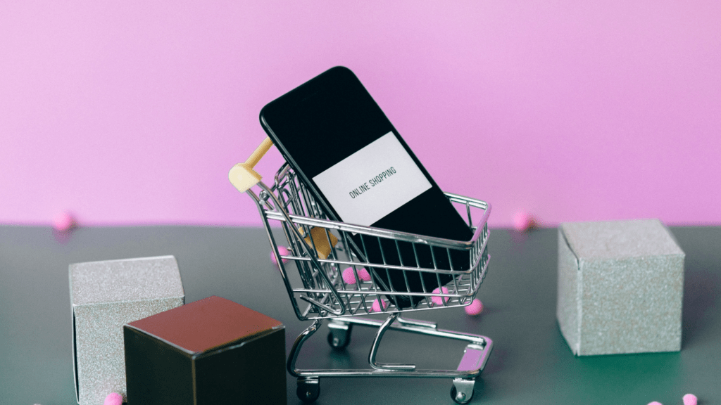 phone on the cart