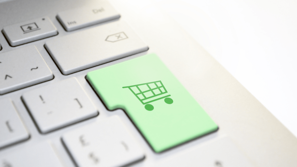 Cart on the Keyboard /Online shopping