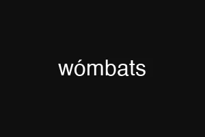 wómbats
